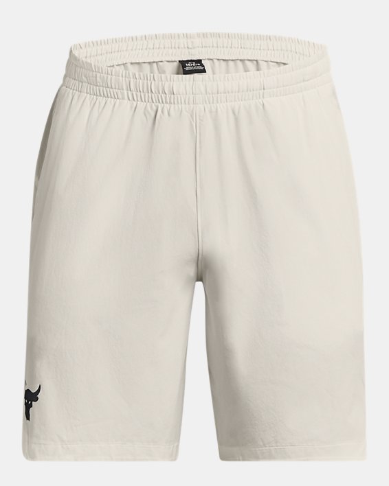 Men's Project Rock Woven Shorts, White, pdpMainDesktop image number 5